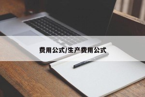 费用公式/生产费用公式